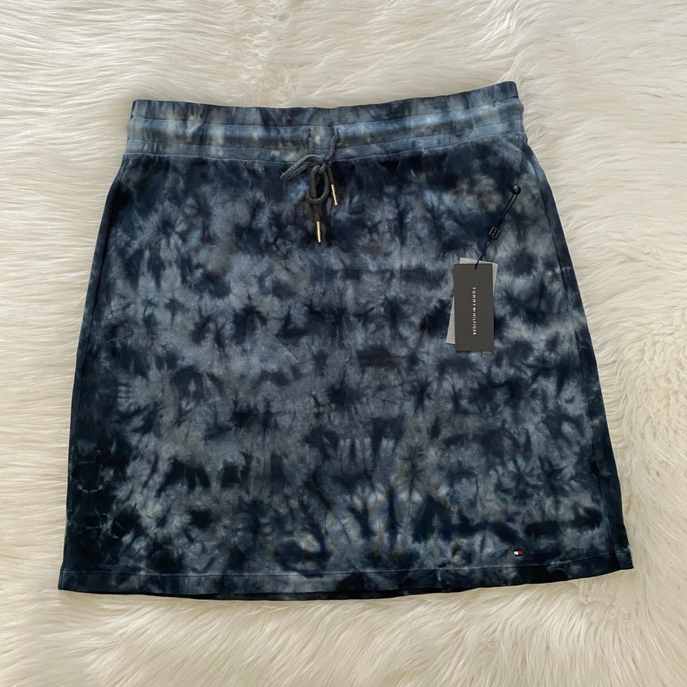 TOMMY HILFIGER Blue Tie Dye Skirt M